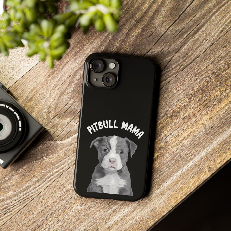 Premium Pitbull Mama iPhone Case | Pitbull Gifts Slim Phone Cases