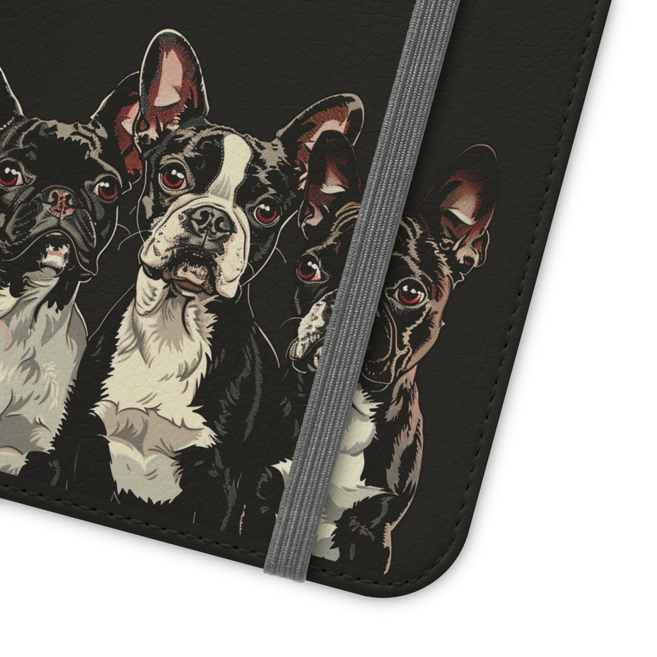 Boston Terrier Phone Case | Boston Terrier Wallet Phone Case | IPhone & Samsung Galaxy Boston Terrier Flip Cases