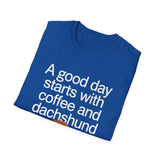Dachshund Coffee T-Shirt — 