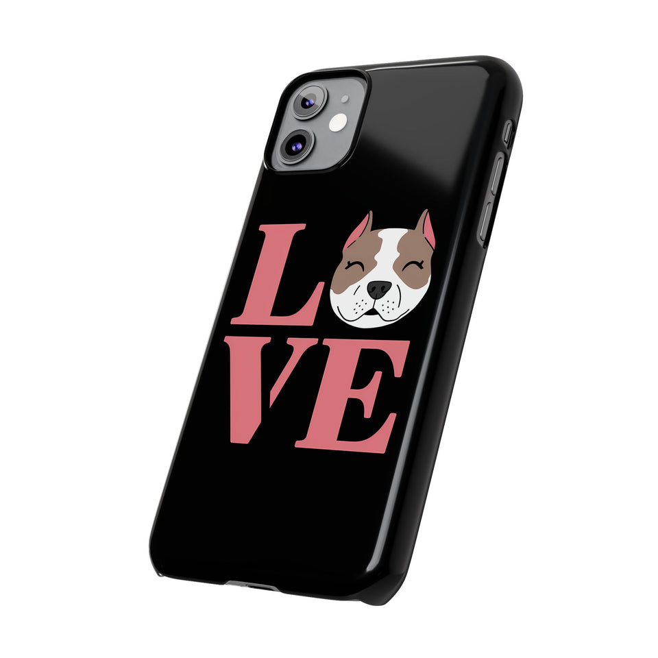 Premium Love Pitbulls iPhone Case | Pitbull Gifts Slim Phone Cases
