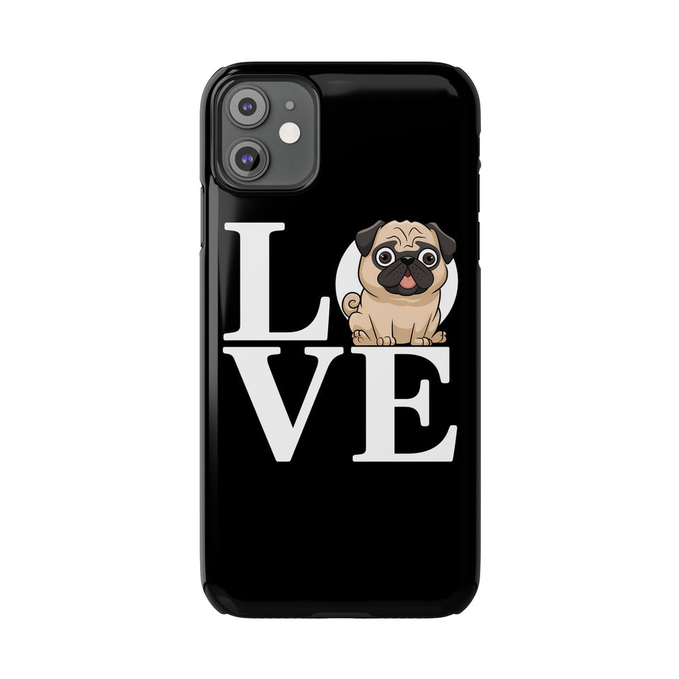 Love Pugs Slim iPhone Case | Cute Pug iPhone Case