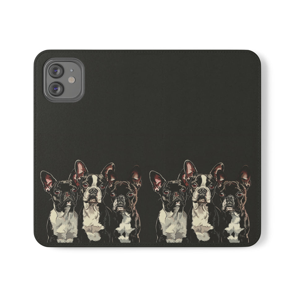 Boston Terrier Phone Case | Boston Terrier Wallet Phone Case | IPhone & Samsung Galaxy Boston Terrier Flip Cases