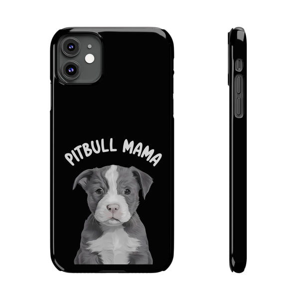 Premium Pitbull Mama iPhone Case | Pitbull Gifts Slim Phone Cases