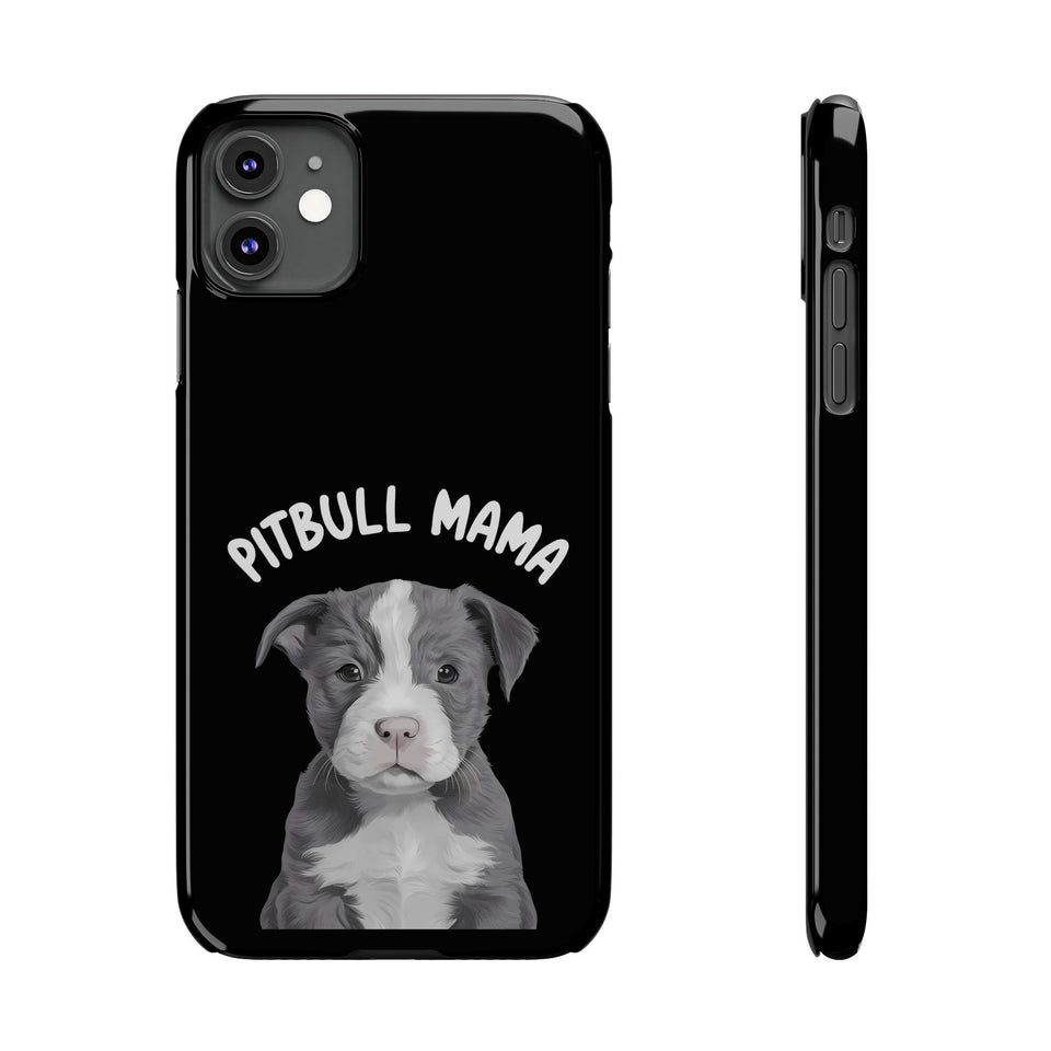 Premium Pitbull Mama iPhone Case | Pitbull Gifts Slim Phone Cases