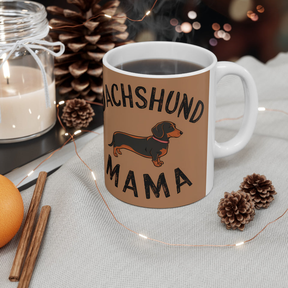 Dachshund Mama Mug | Dachshund Gift | Dachshund Merchandise | Weiner Dog Gifts | Dachshund Presents Ceramic Mug