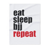 Brazilian Jiu Jitsu Blanket | Eat Sleep BJJ Repeat BJJ Arctic Fleece Blanket Brazilian Jiu Jitsu Blanket | Eat Sleep BJJ Repeat BJJ Arctic Fleece Blanket