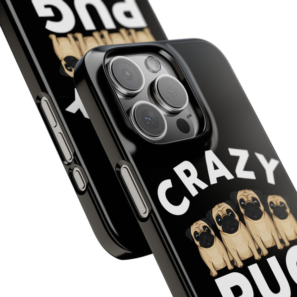 Premium Crazy Pug Lady iPhone Case | Cute Pug Gifts Slim Phone Cases