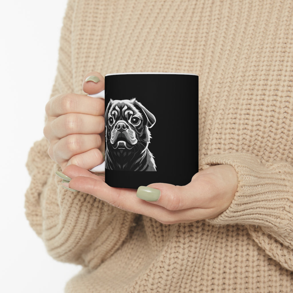 Pug Mug | Pug Gift | Pug Ceramic Mug 11oz