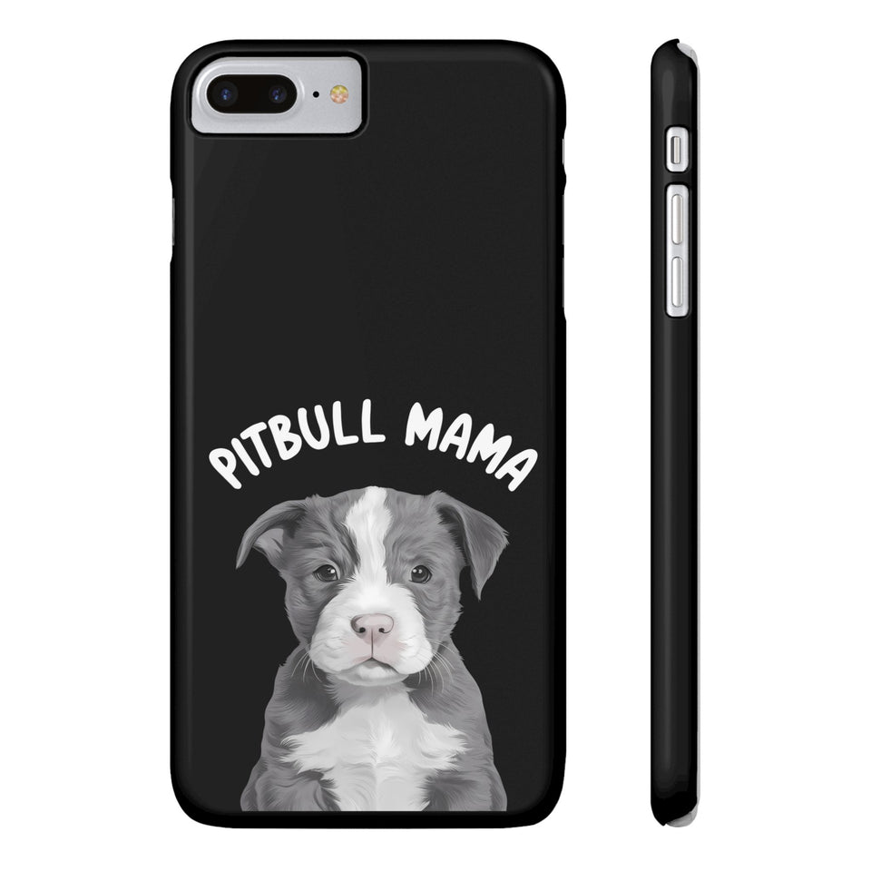Premium Pitbull Mama iPhone Case | Pitbull Gifts Slim Phone Cases