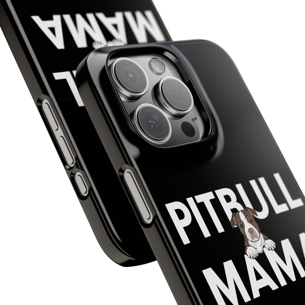 Premium Pitbull Mama 3 iPhone Case | Pitbull Gifts Slim Phone Cases