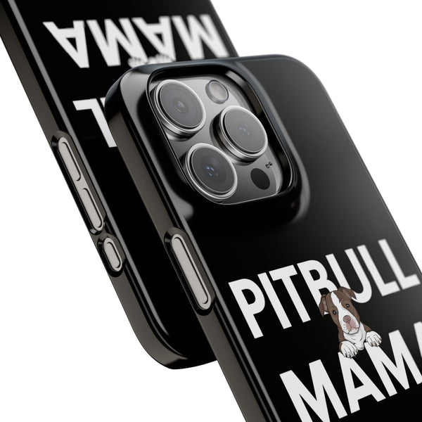 Premium Pitbull Mama 3 iPhone Case | Pitbull Gifts Slim Phone Cases