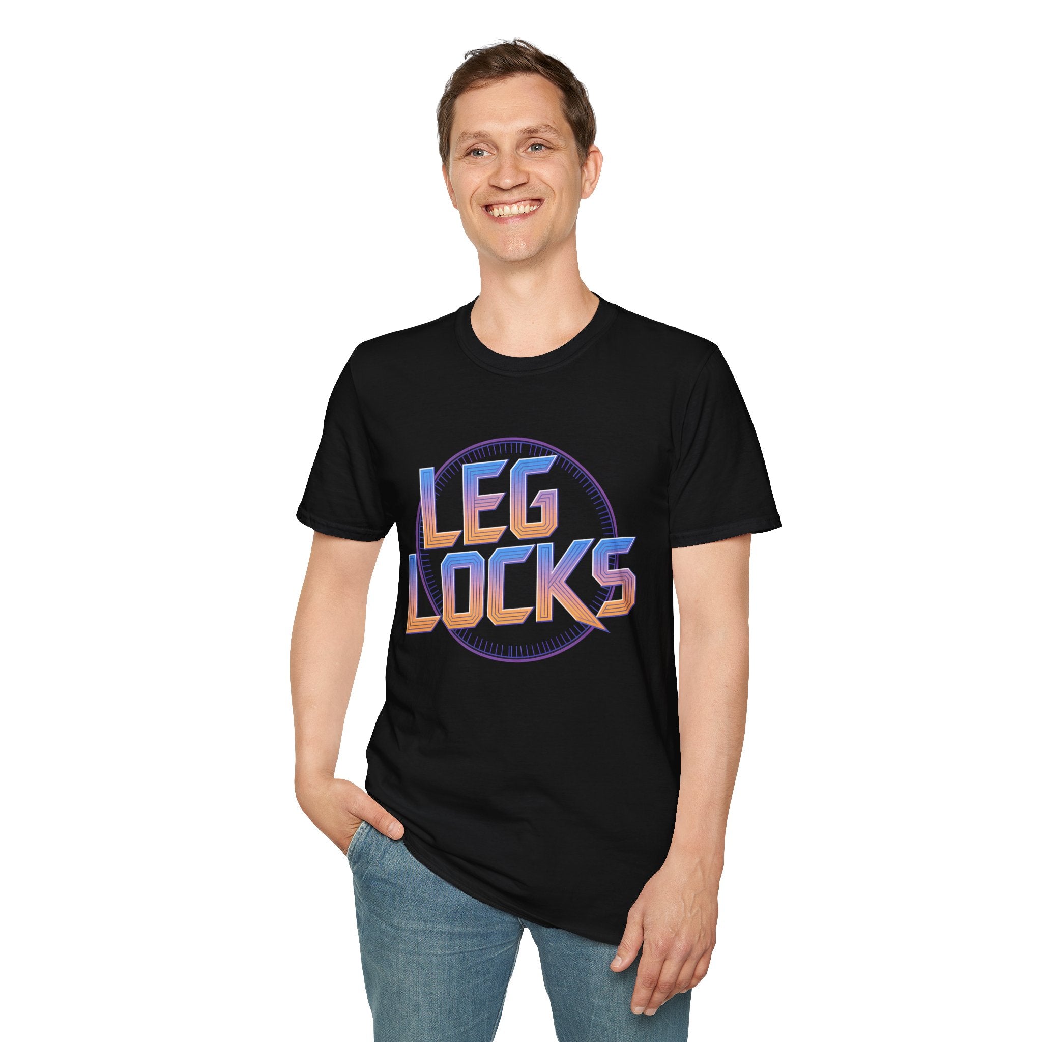 Retro Leg Locks BJJ Unisex T-Shirt for Brazilian Jiu Jitsu Enthusiasts Main image