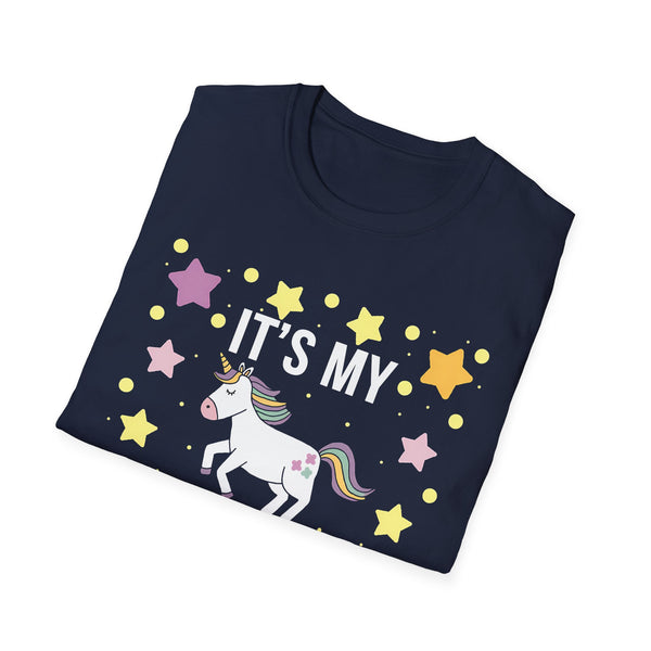 Unicorn It's My Birthday - Unicorn T-Shirt - Softstyle