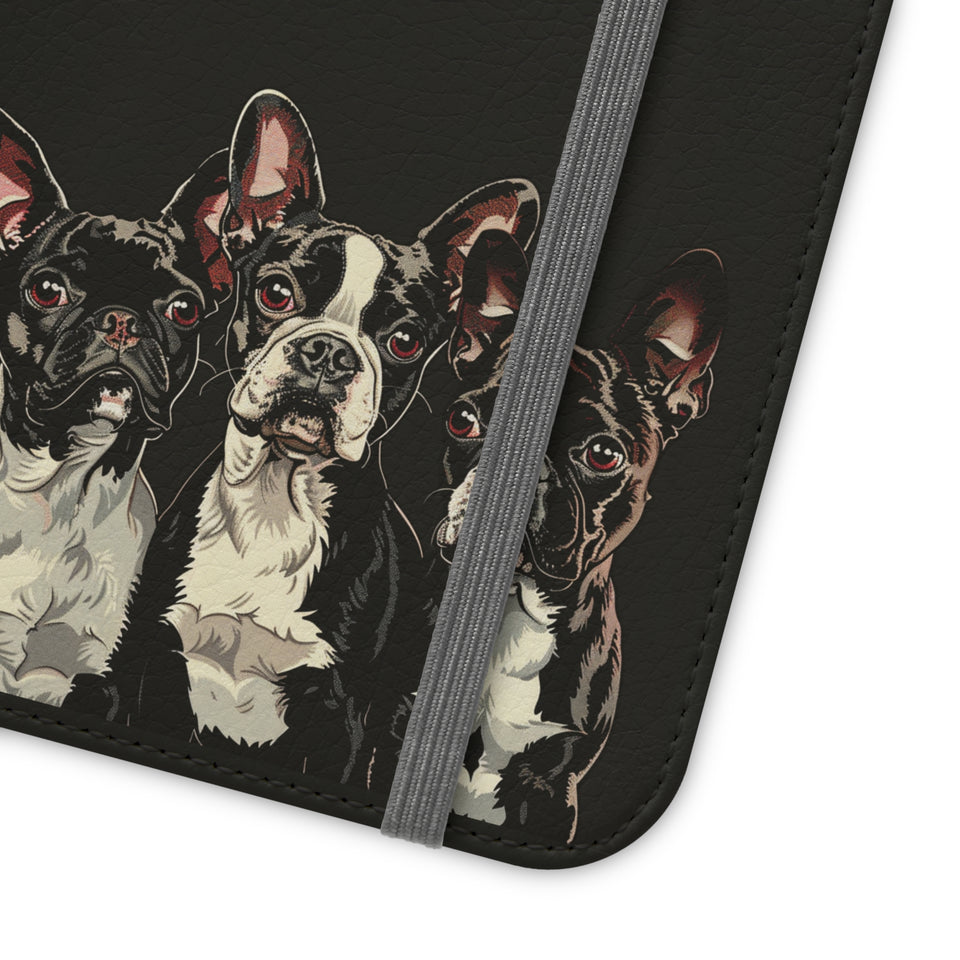 Boston Terrier Phone Case | Boston Terrier Wallet Phone Case | IPhone & Samsung Galaxy Boston Terrier Flip Cases