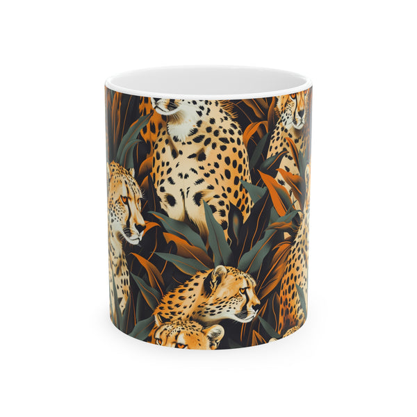 Cheetah Mug | Cheetah Gifts | Cheetah Presents | Group Of Cheetah Ceramic Mug 11oz