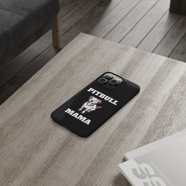 Premium Pitbull Mama 2 iPhone Case | Pitbull Gifts Slim Phone Cases