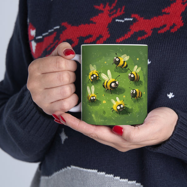Bee Mug  | Bee Gifts | Bee Presents | Happy Bees Ceramic Mug 11oz