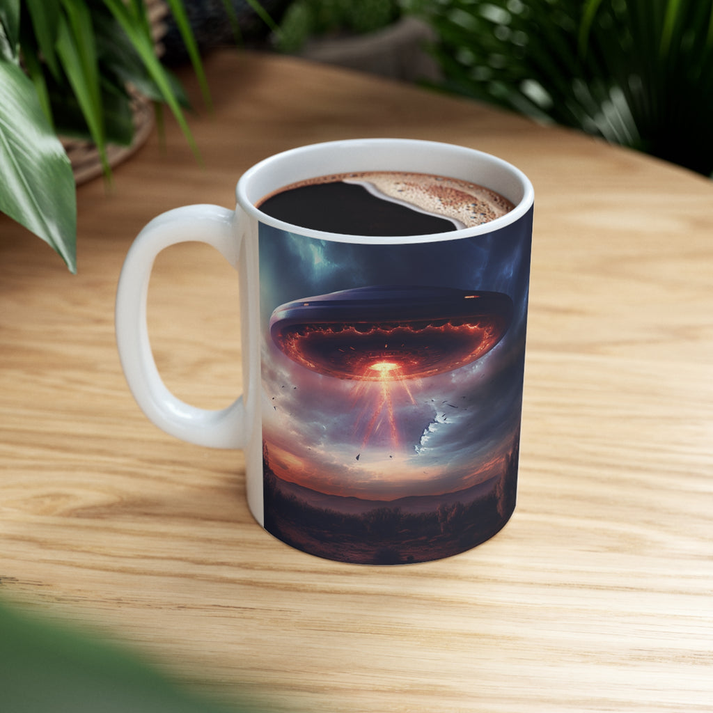 UFO Mug | UFO Gift | Alien Unidentified Flying Object Flying Saucer Ceramic Mug 11oz