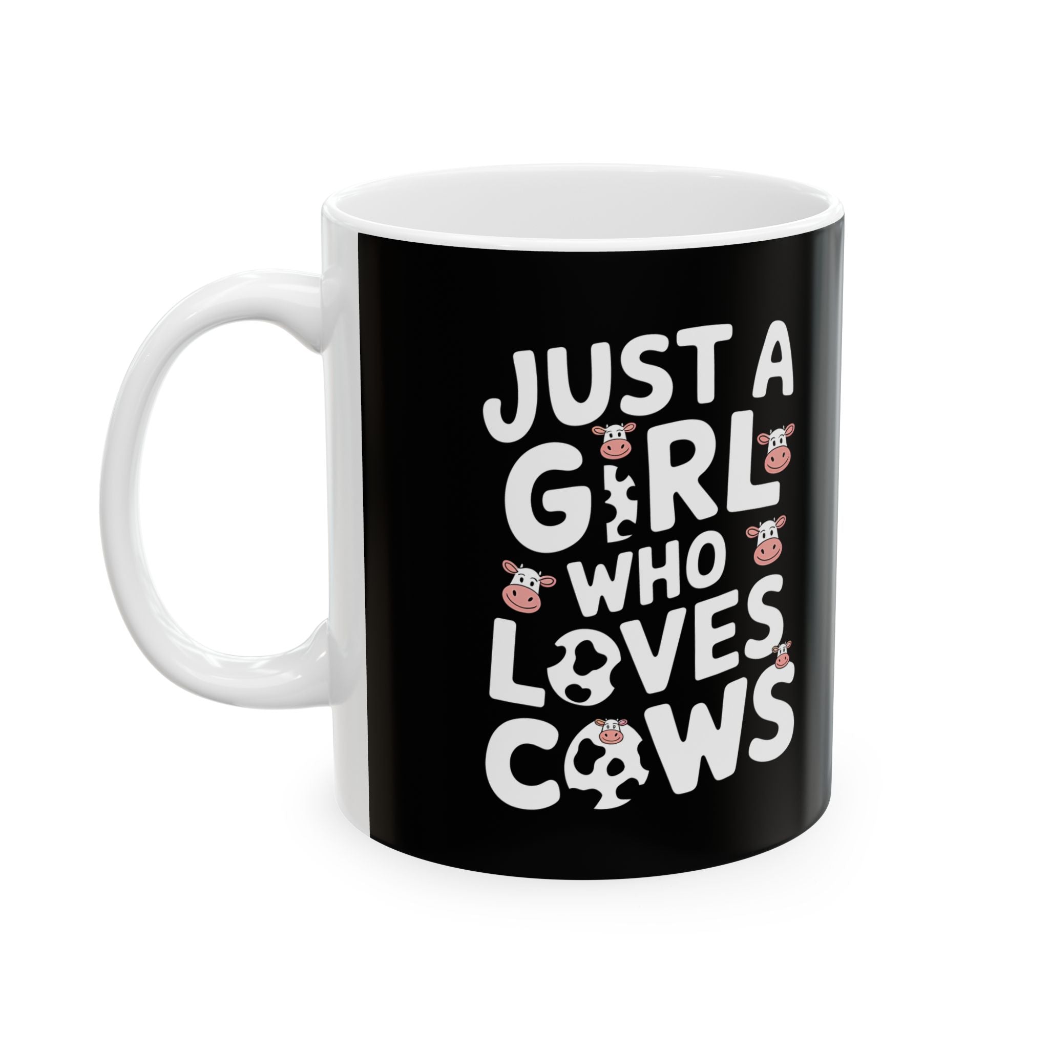 Just A Girl Who Loves Cows Mug | Cute Cow Gifts | Cow Coffee Mug 11oz
