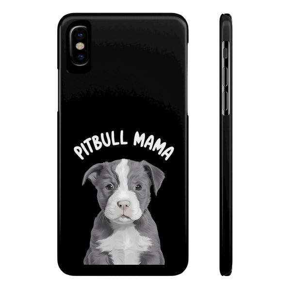 Premium Pitbull Mama iPhone Case | Pitbull Gifts Slim Phone Cases