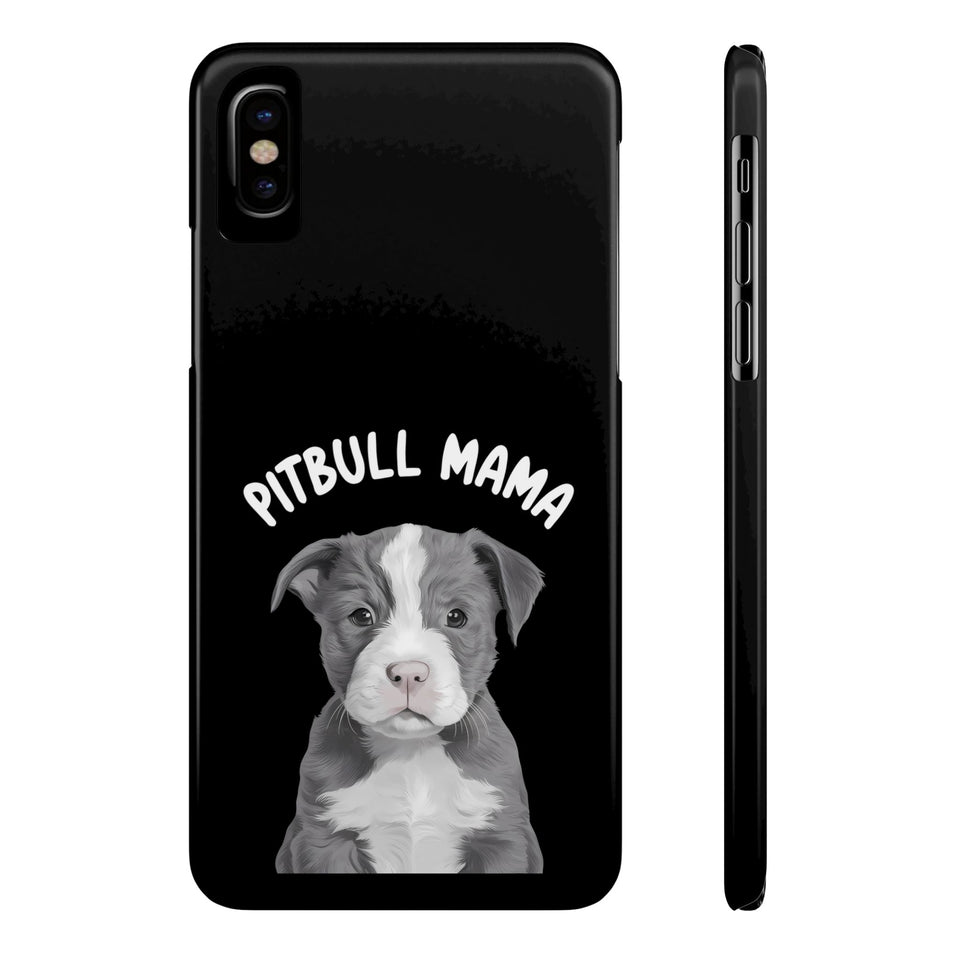 Premium Pitbull Mama iPhone Case | Pitbull Gifts Slim Phone Cases