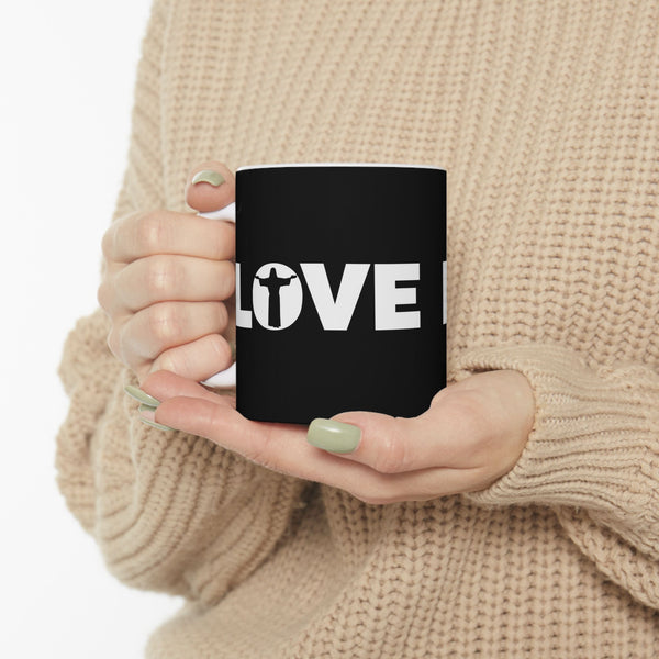 Love Jesus Ceramic Mug | Love Faith In Jesus Gifts (11oz)