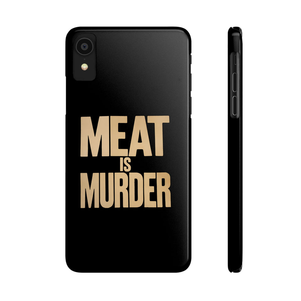Premium Vegan Meat Is Murder iPhone Case | Vegan Gifts Slim Phone Cases