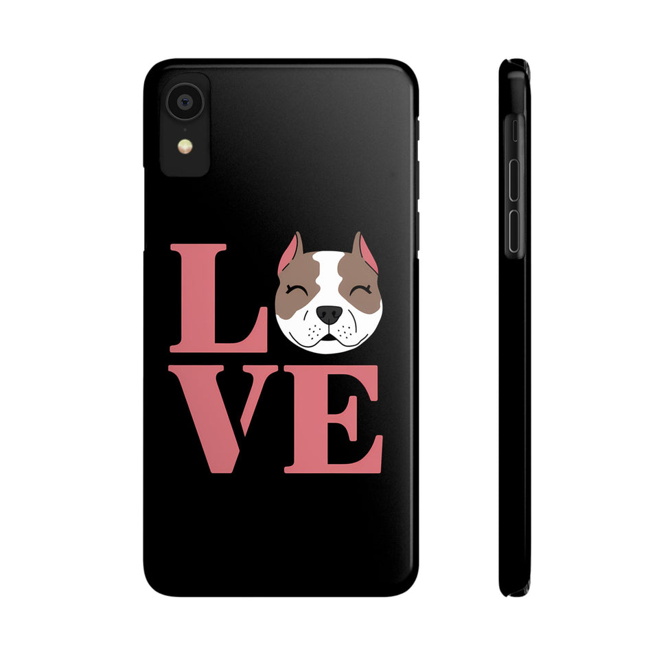 Premium Love Pitbulls iPhone Case | Pitbull Gifts Slim Phone Cases
