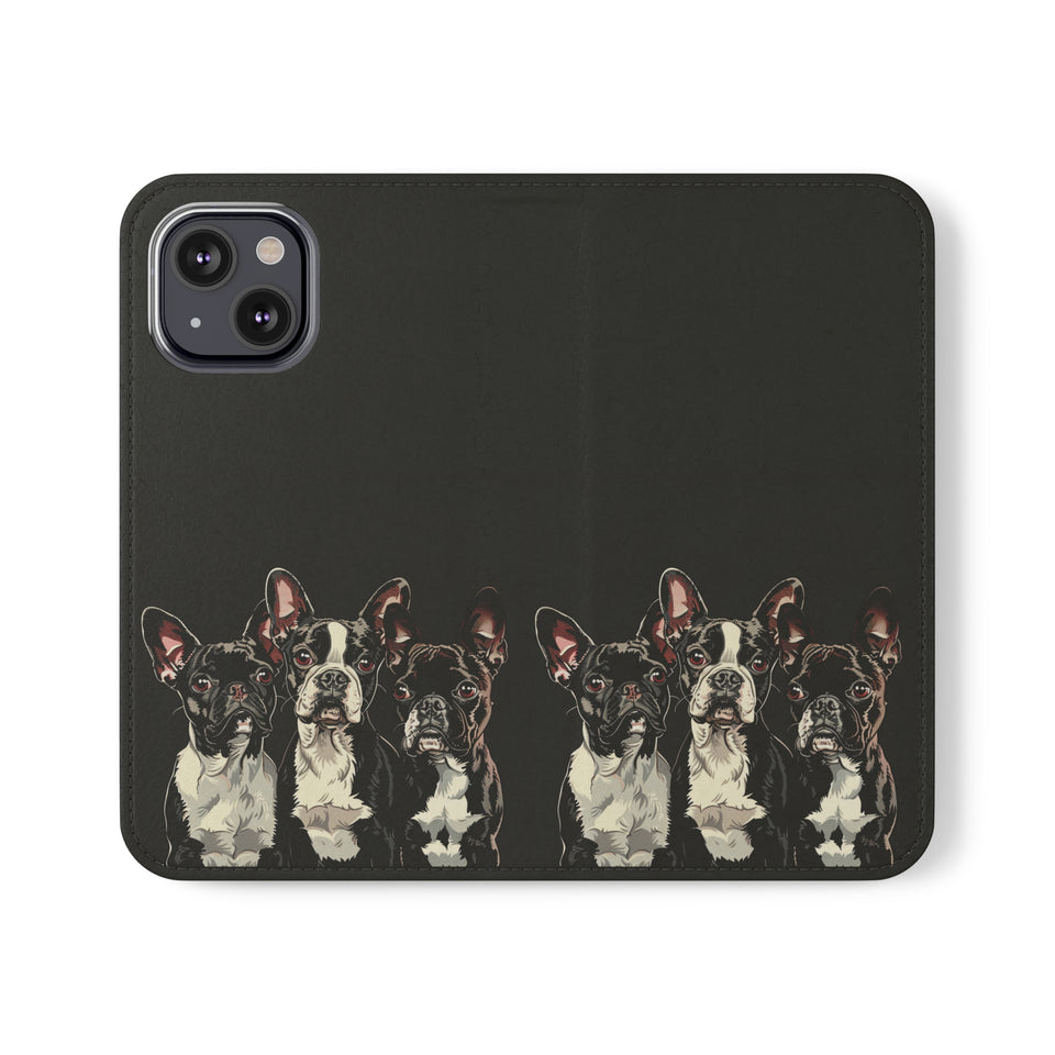 Boston Terrier Phone Case | Boston Terrier Wallet Phone Case | IPhone & Samsung Galaxy Boston Terrier Flip Cases