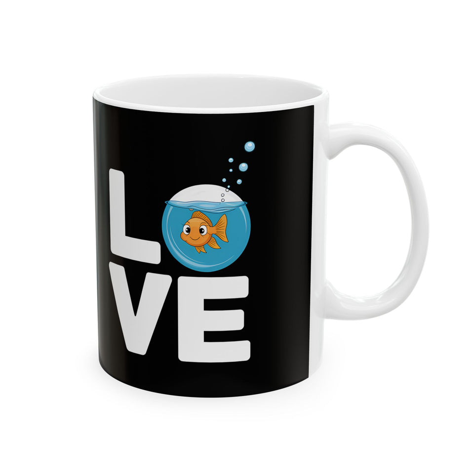 Cute Love Goldfish Mug | Goldfish Coffee Mug | Cute Goldfish Coffee Mug 11oz