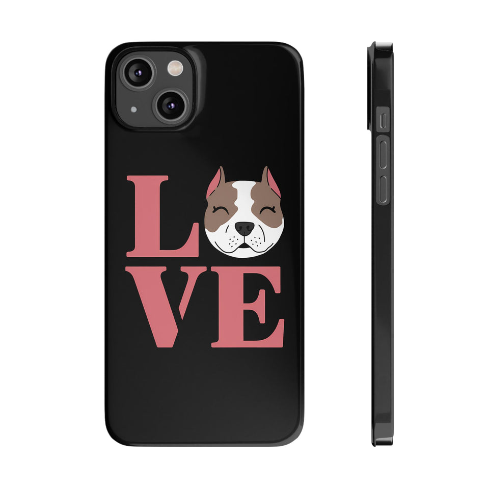 Premium Love Pitbulls iPhone Case | Pitbull Gifts Slim Phone Cases