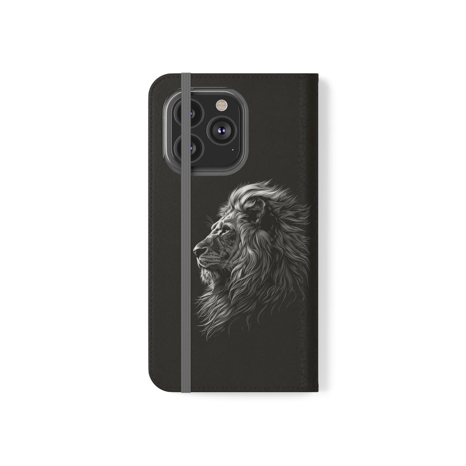 Lion Phone Case | Lion Wallet Phone Case Gifts | IPhone & Samsung Galaxy Lion Flip Cases
