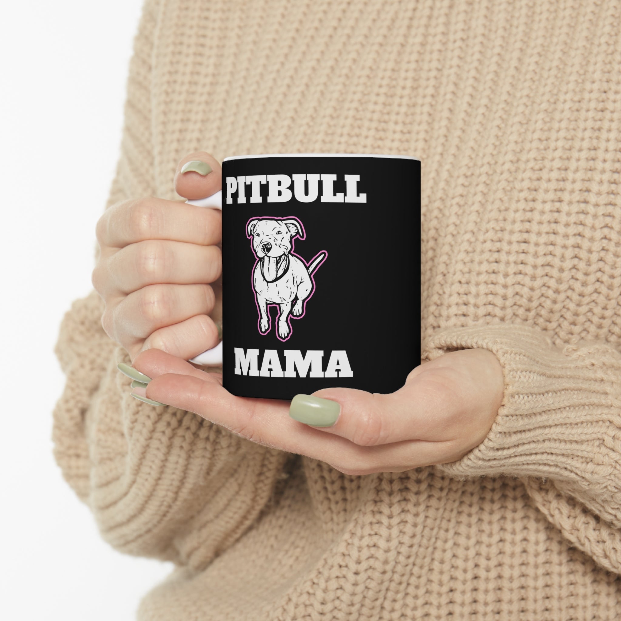 Pitbull Mama Mug 2 | Pomeranian Momma Coffee Mug | Pomeranian Gifts | Pomeranian Presents | Pitbull Mug 11oz