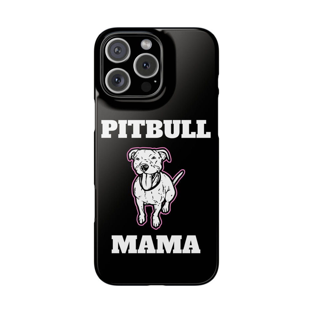Premium Pitbull Mama 2 iPhone Case | Pitbull Gifts Slim Phone Cases