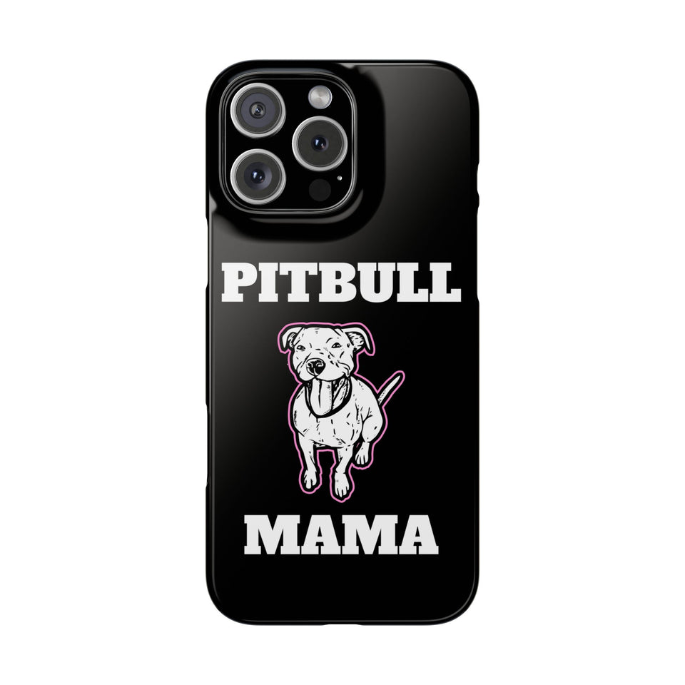 Premium Pitbull Mama 2 iPhone Case | Pitbull Gifts Slim Phone Cases