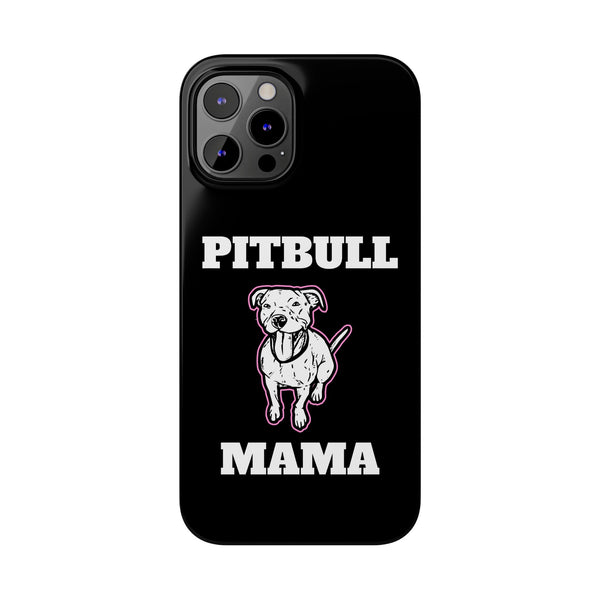 Premium Pitbull Mama 2 iPhone Case | Pitbull Gifts Slim Phone Cases