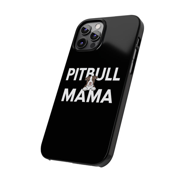 Premium Pitbull Mama 3 iPhone Case | Pitbull Gifts Slim Phone Cases