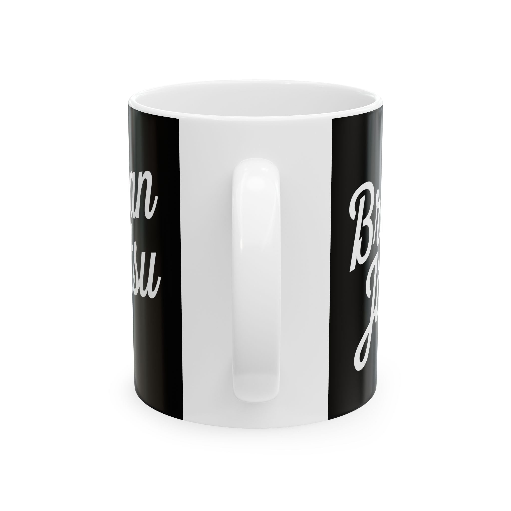 Brazilian Jiu Jitsu Cursive 2 BJJ Ceramic Mug | Brazilian Jiu Jitsu Gifts (11oz)