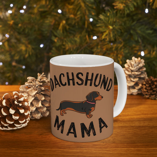 Dachshund Mama Mug | Dachshund Gift | Dachshund Merchandise | Weiner Dog Gifts | Dachshund Presents Ceramic Mug 11oz 3
