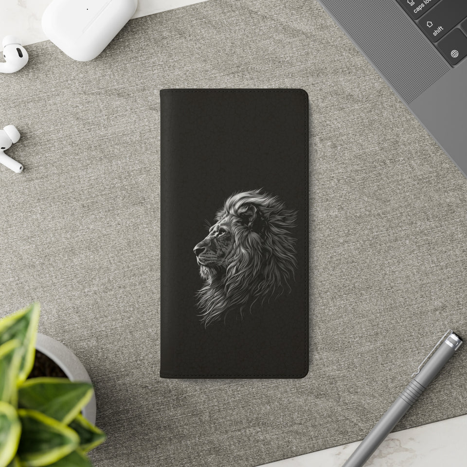 Lion Phone Case | Lion Wallet Phone Case Gifts | IPhone & Samsung Galaxy Lion Flip Cases