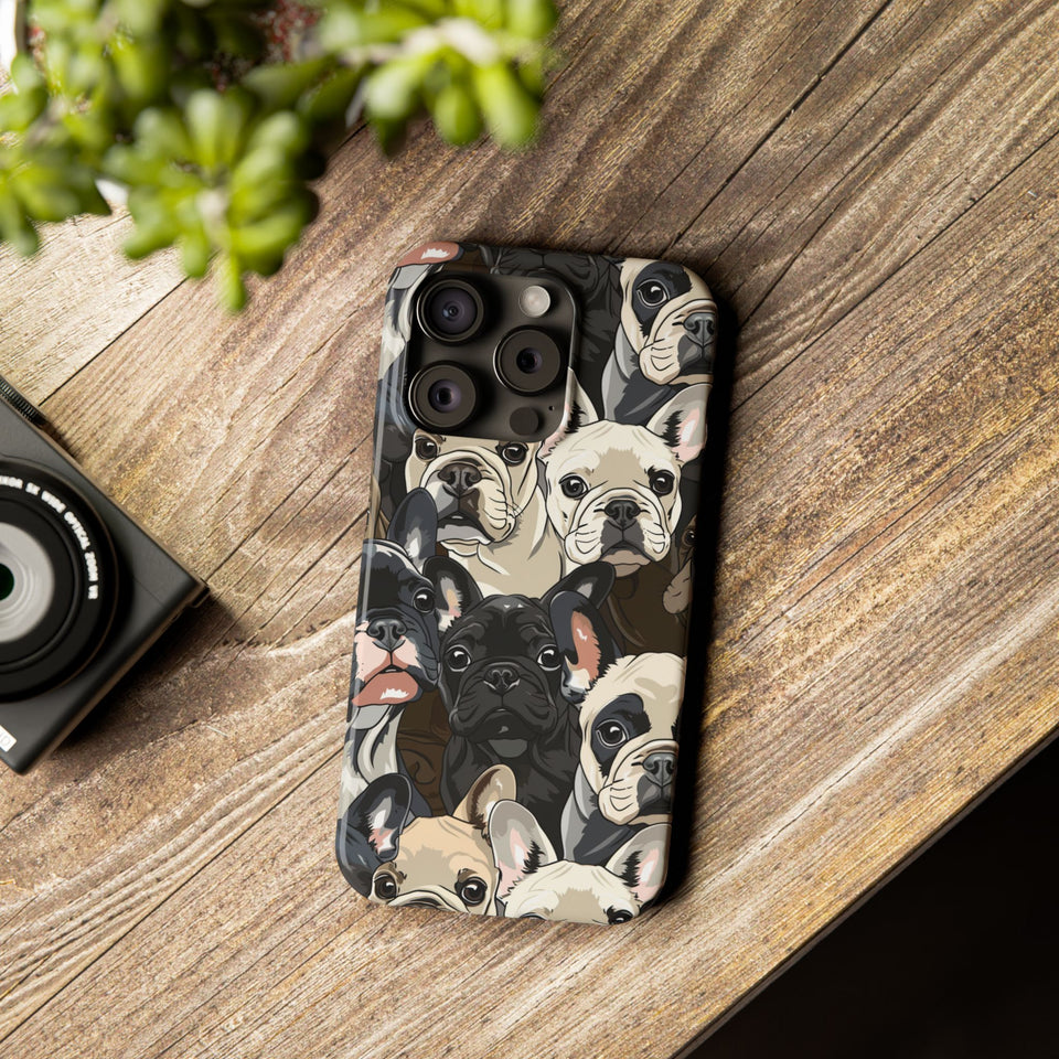 Premium French Bulldogs iPhone Case | Cute Frenchie Gifts Slim Phone Cases