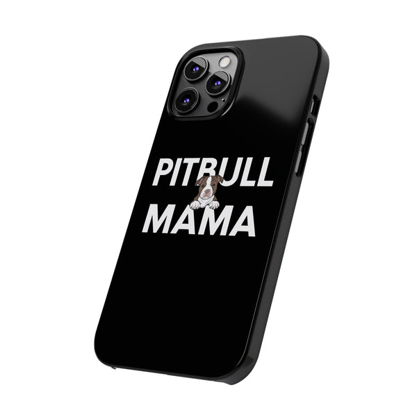 Premium Pitbull Mama 3 iPhone Case | Pitbull Gifts Slim Phone Cases