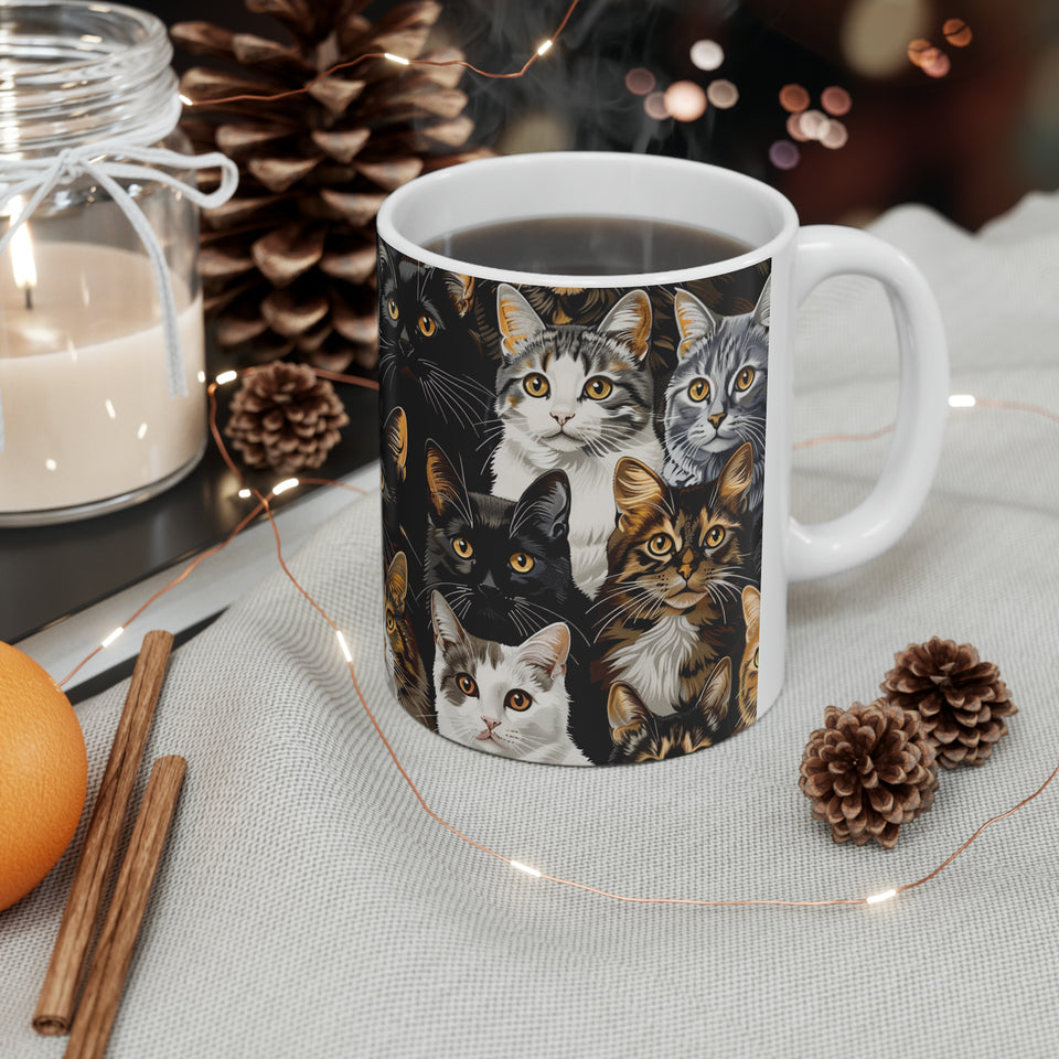 Cute Cats Mug | Cat Coffee Mug | Cute Cat Gift | Funny Cat Presents | Cat Mug 1 11oz