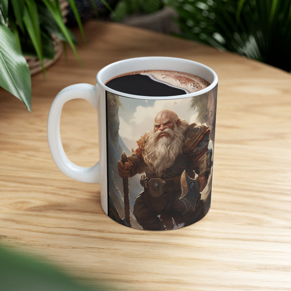 Fantasy RPG Dwarf Mug | Fantasy Roleplaying Game Gift | Fantasy Dwarf Mug 11oz, gifts for dungeon masters, 