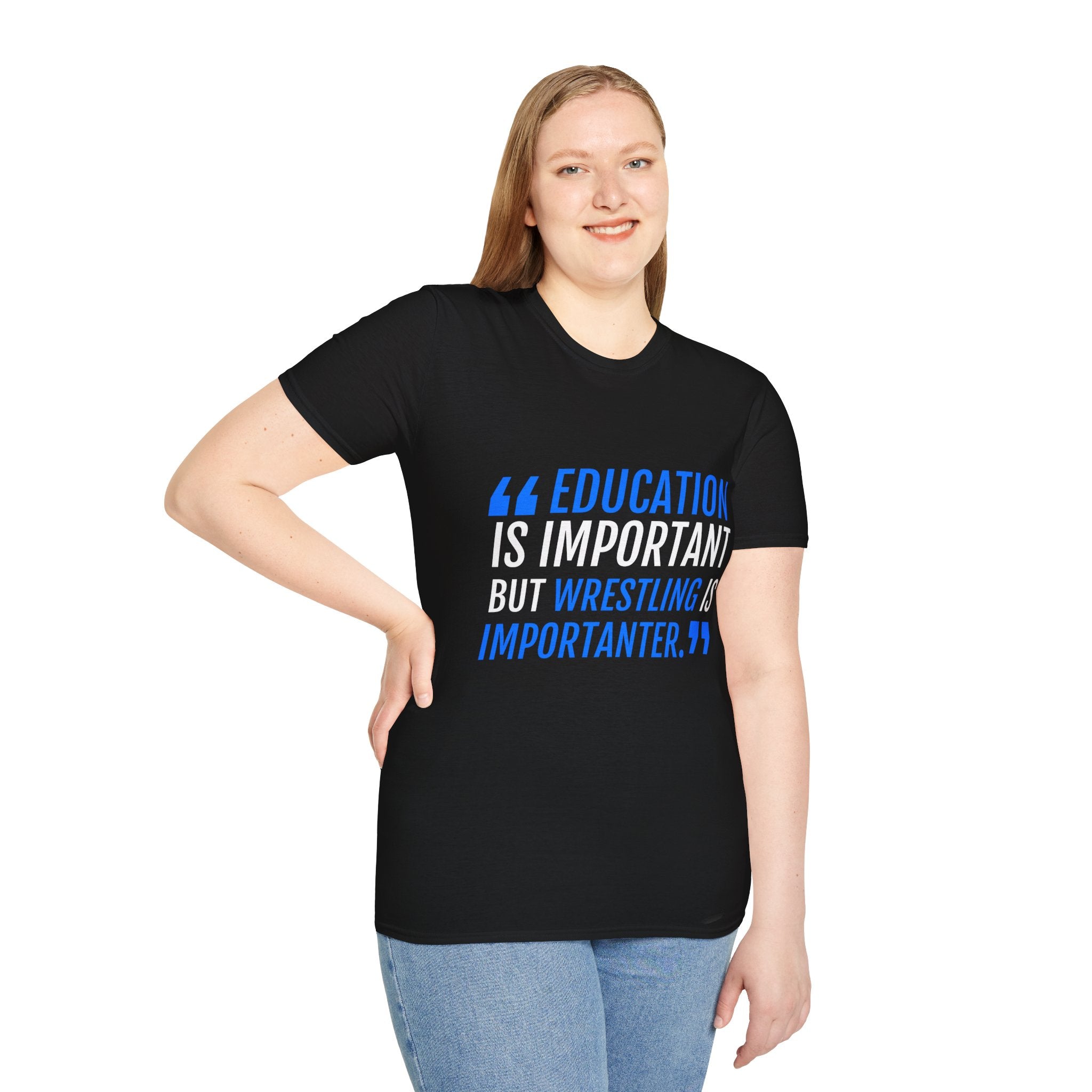 Wrestling Shirt | Funny Education Is Important But Wrestling Shirt Gift | Unisex Wrestling T Shirt