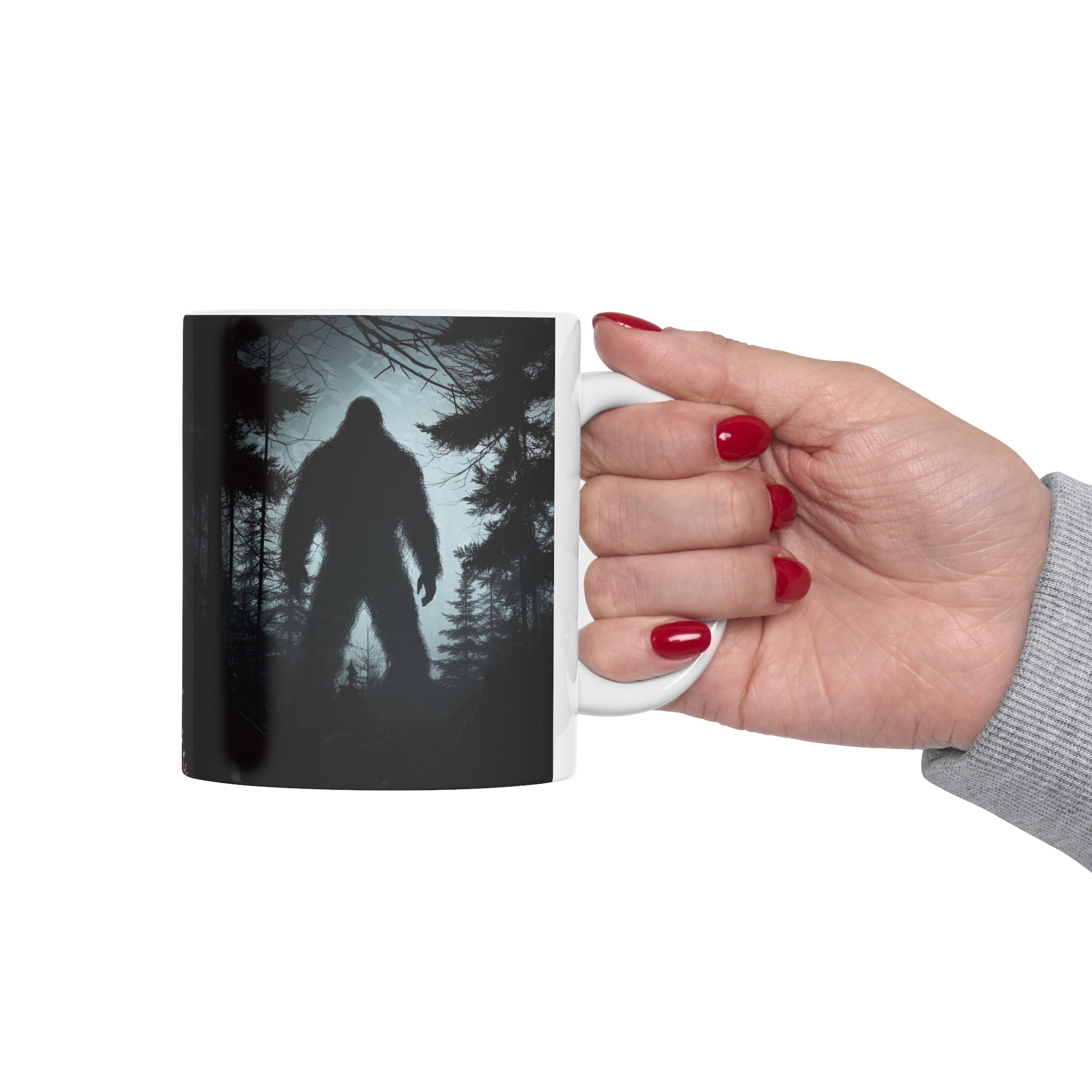 Bigfoot Mug | Bigfoot Gift | Sasquatch Abominable Snowman Ceramic Mug 11oz