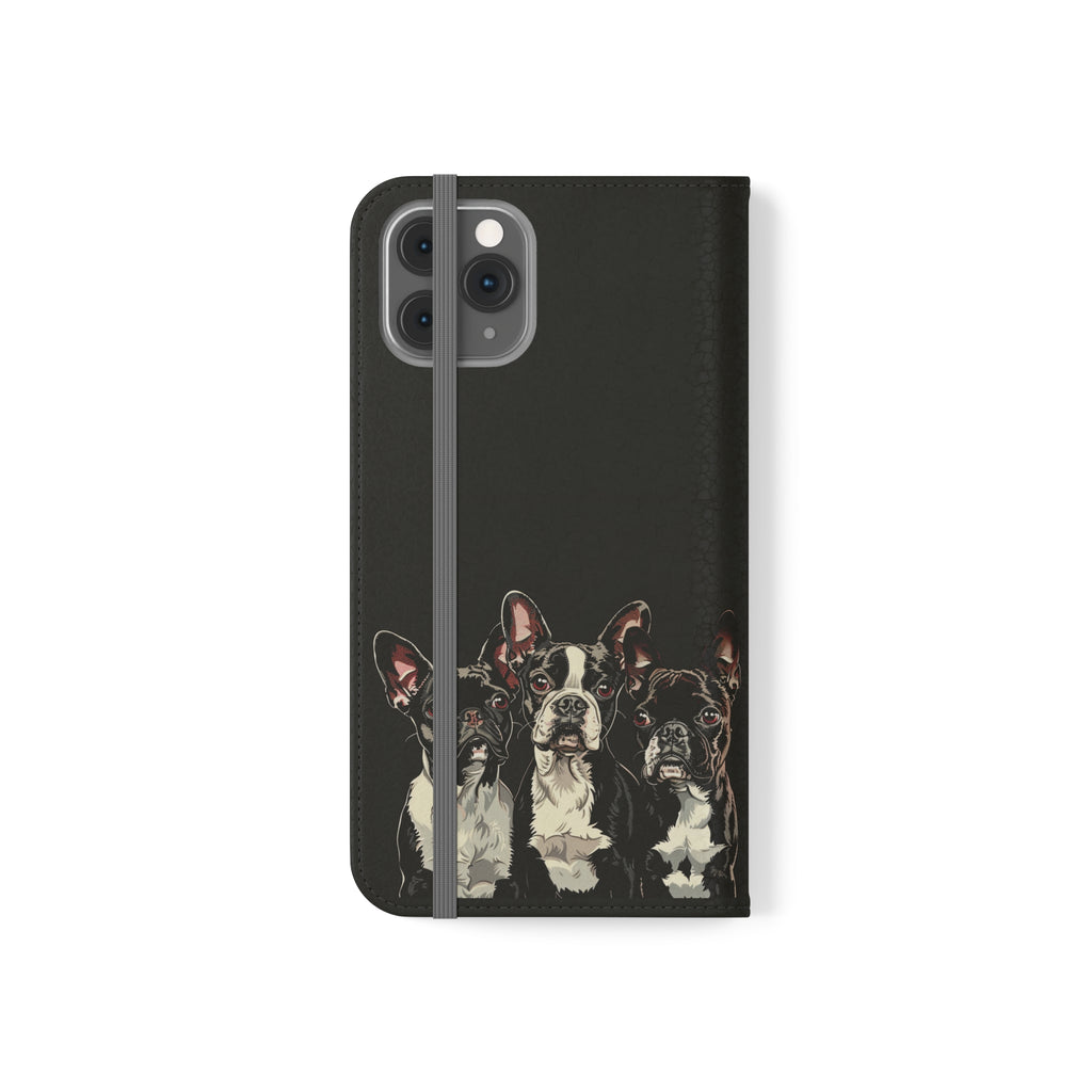 Boston Terrier Phone Case | Boston Terrier Wallet Phone Case | IPhone & Samsung Galaxy Boston Terrier Flip Cases