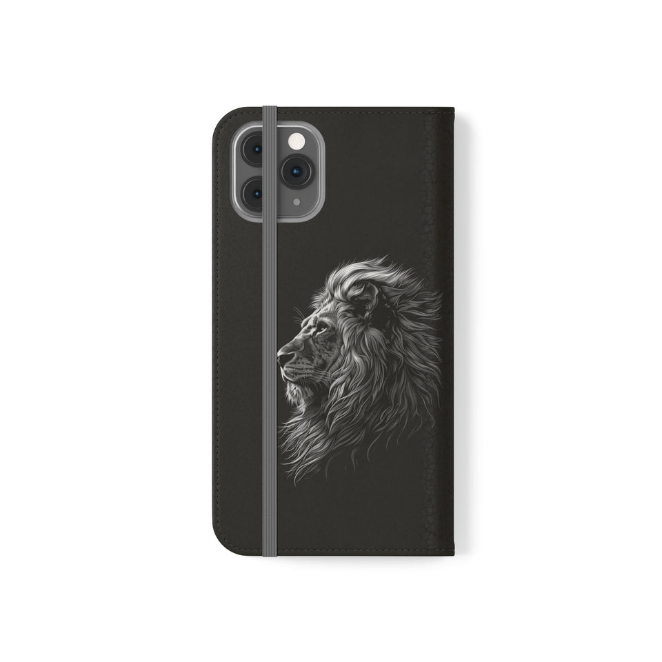 Lion Phone Case | Lion Wallet Phone Case Gifts | IPhone & Samsung Galaxy Lion Flip Cases