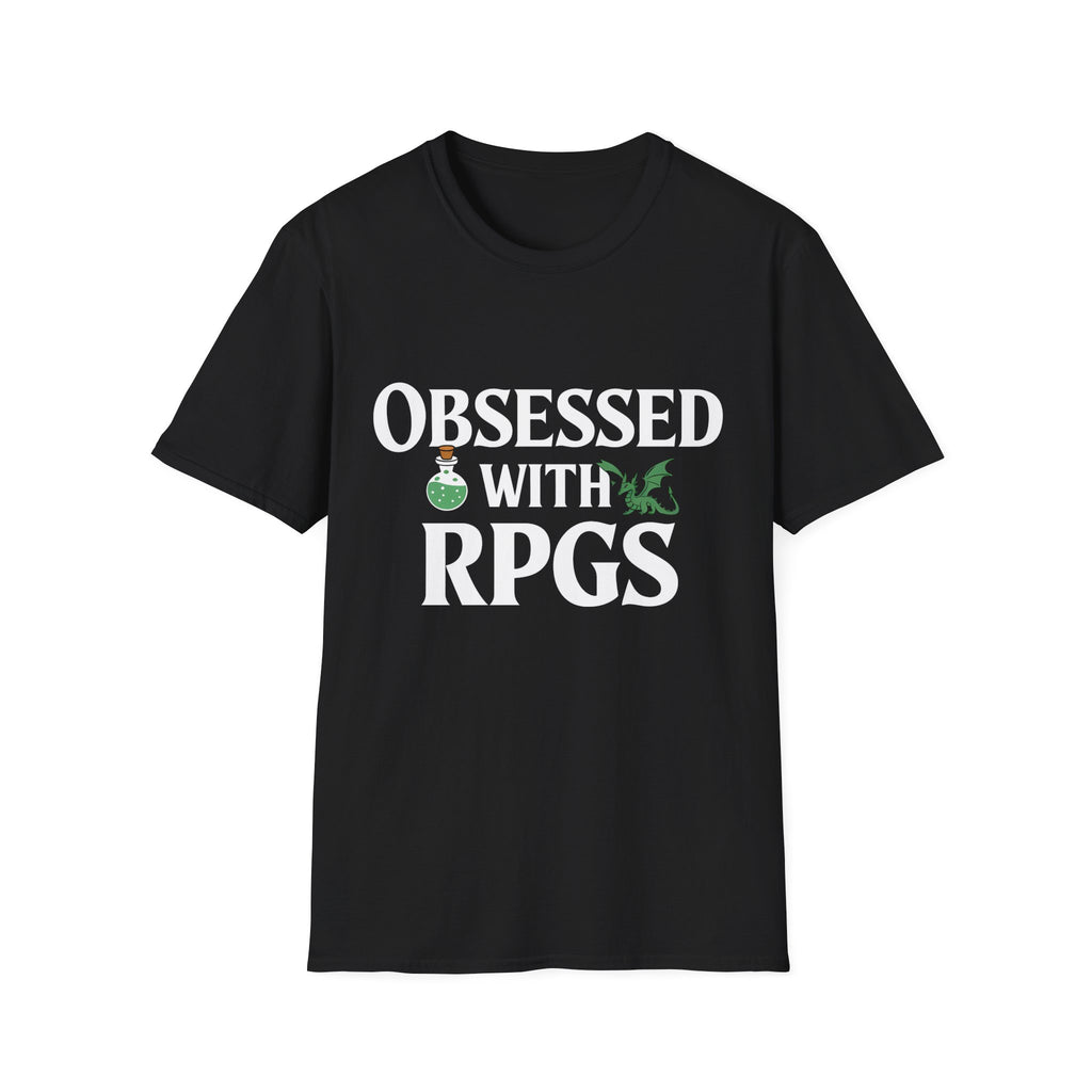 Obsessed With RPGs Shirt | Role Playing Game Gift | RPG Merchandise | RPG Gifts Presents Unisex T-Shirt