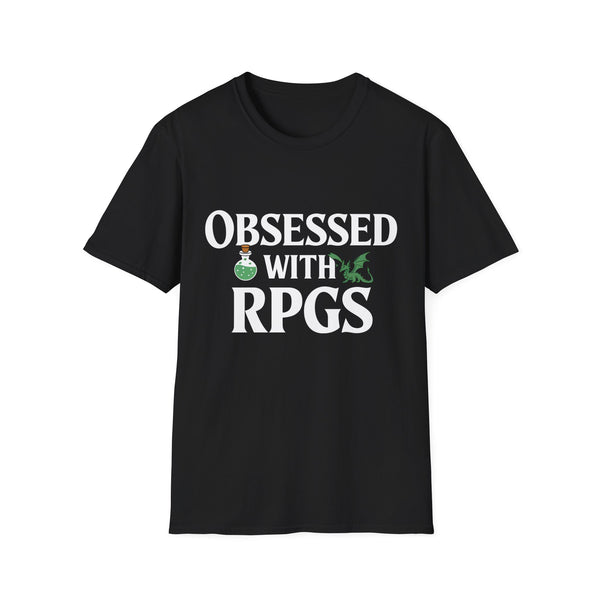 Obsessed With RPGs Shirt | Role Playing Game Gift | RPG Merchandise | RPG Gifts Presents Unisex T-Shirt